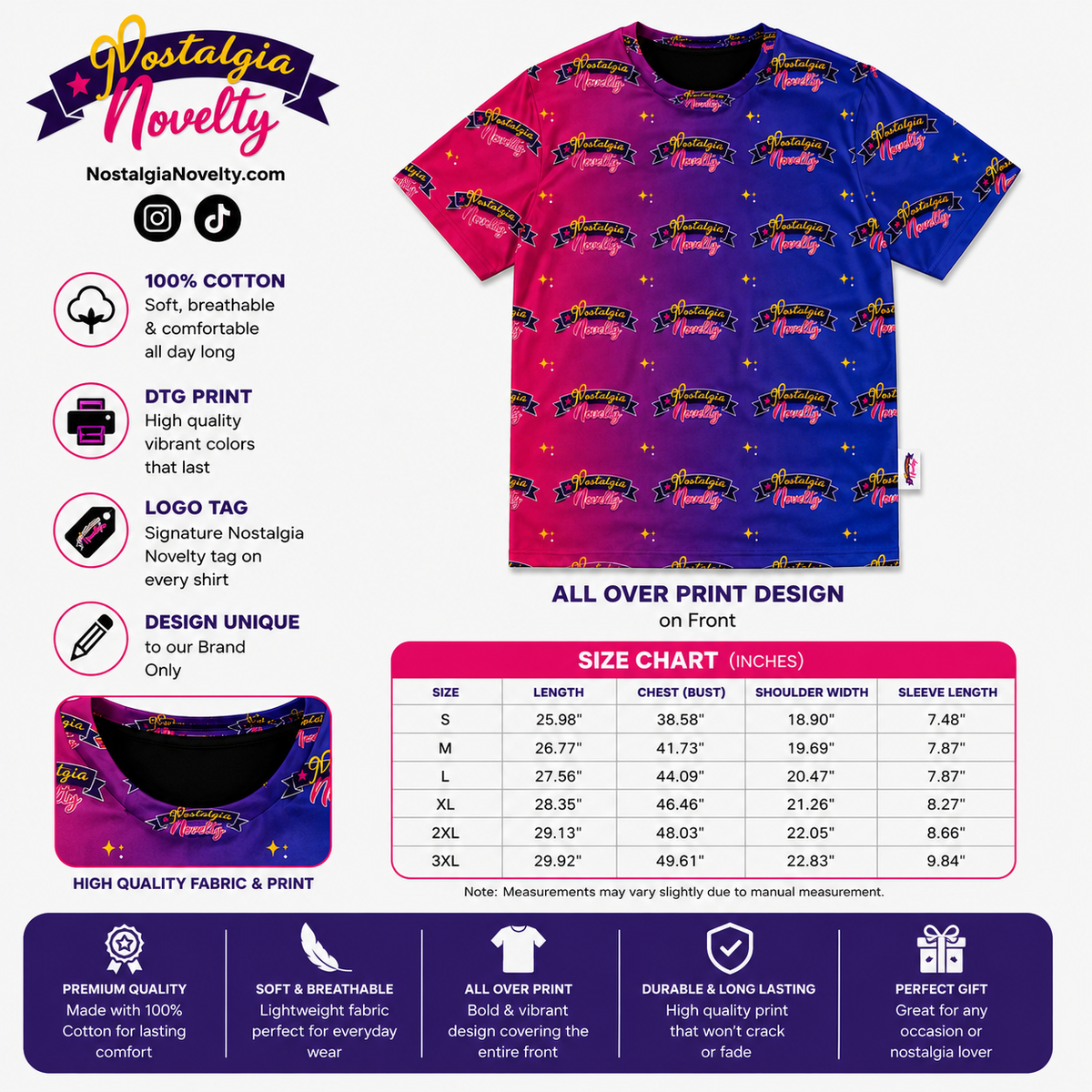 Fish City All Over Print 100% Cotton Unisex T-Shirt