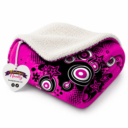 Frutiger Metro pink Sherpa Blanket