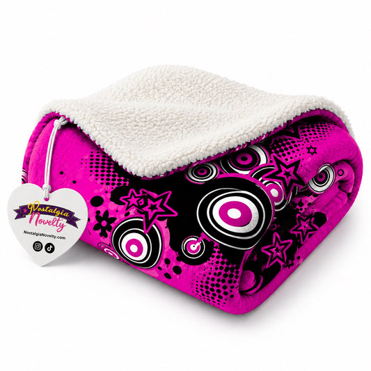 Frutiger Metro pink Sherpa Blanket