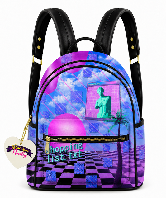Vaporwave.exe PU Leather Backpack