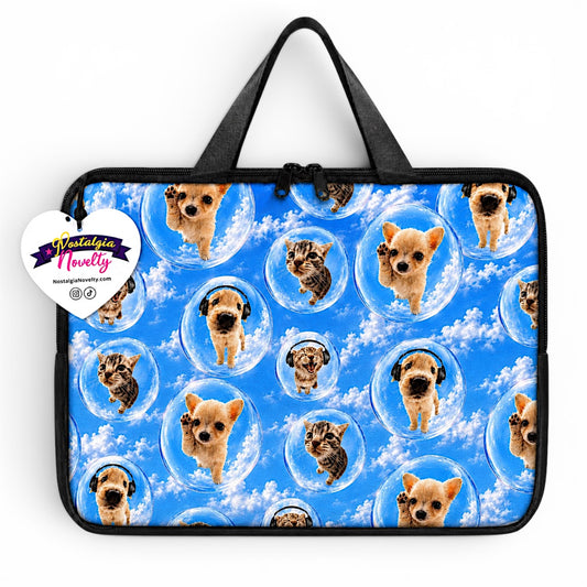 Frutiger Aero Cat Dog Laptop Bag