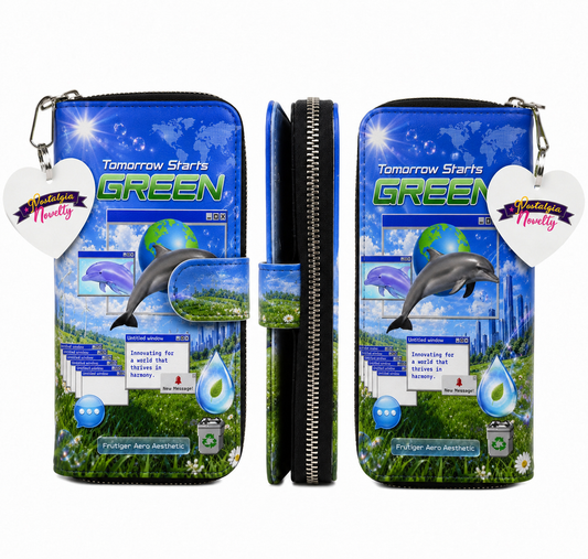 Tomorrow Starts Green PU Leather Wallet