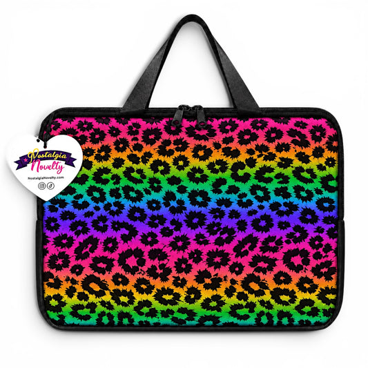 Rainbow Leopard Laptop Bag
