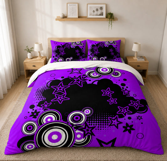 Frutiger Metro Purple 100% Cotton Bed Set