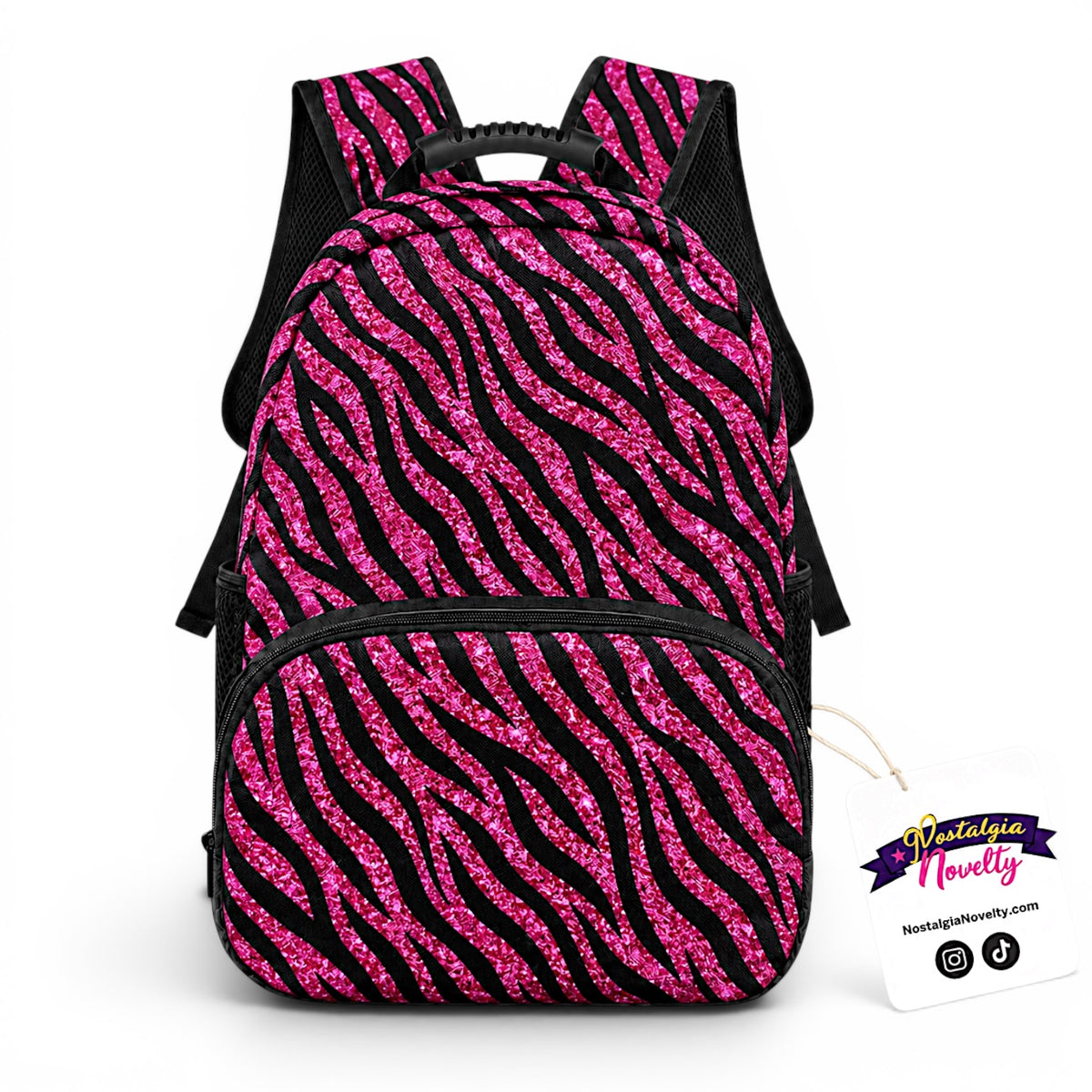 Pink Zebra Backpack