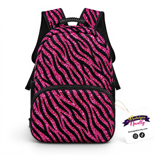Pink Zebra Backpack
