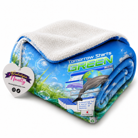 Tomorrow starts green Sherpa Blanket